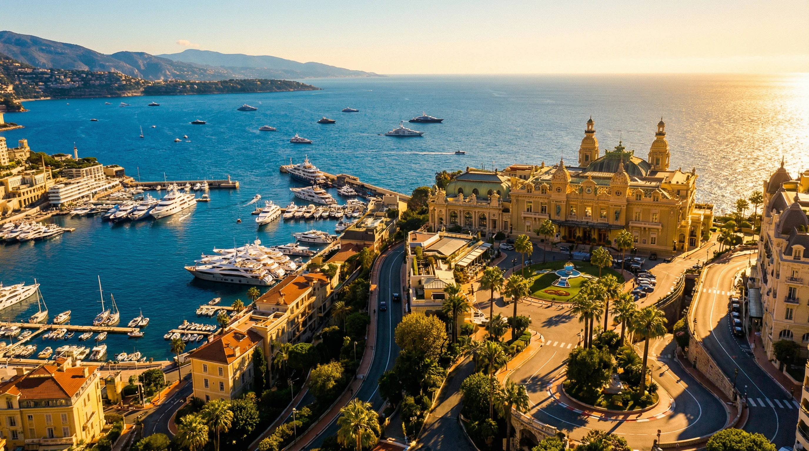 蒙特卡洛海岸线全景，真人百家乐 灵感之源